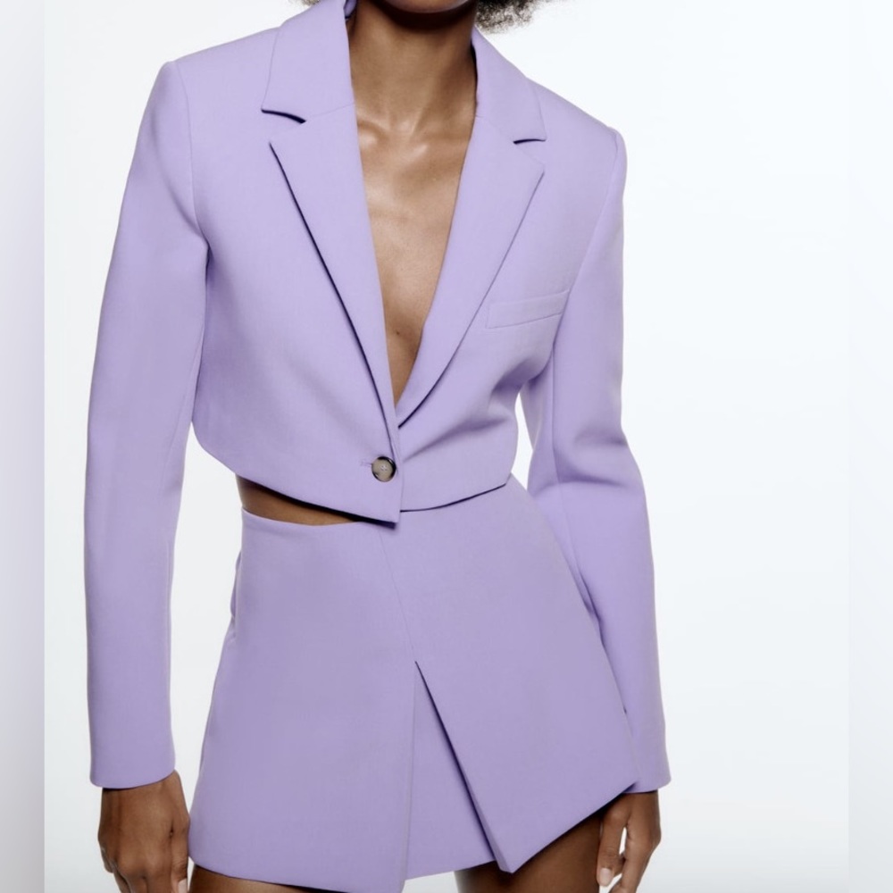 Zara high-waisted purple skort size XS
